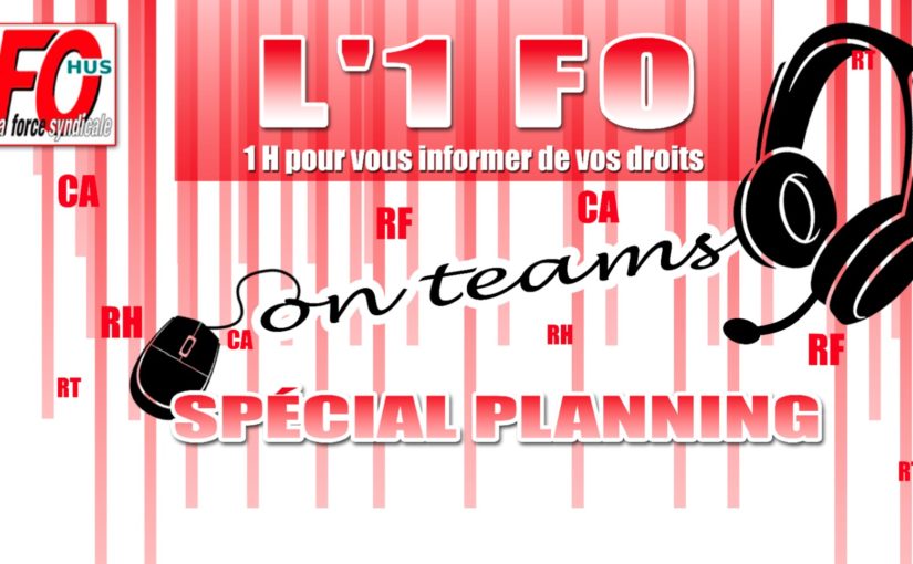 Réunion Teams  « Spécial planning »