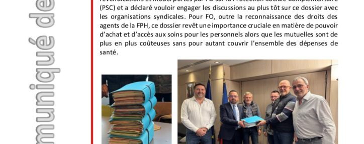 La Fédération FO SPS rencontre le ministre délégué à la Santé